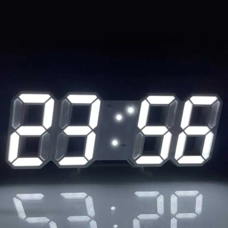 Simple Fashion Electronic Clock 3D Luminous Digital Clock Voice-activated Silent Alarm Clock Creative Desktop Clock